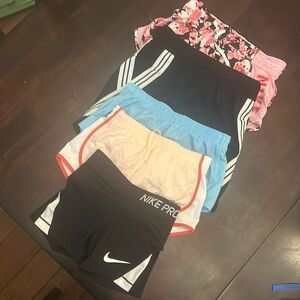 Lot of 5 Nike athletic shorts. Girls XS